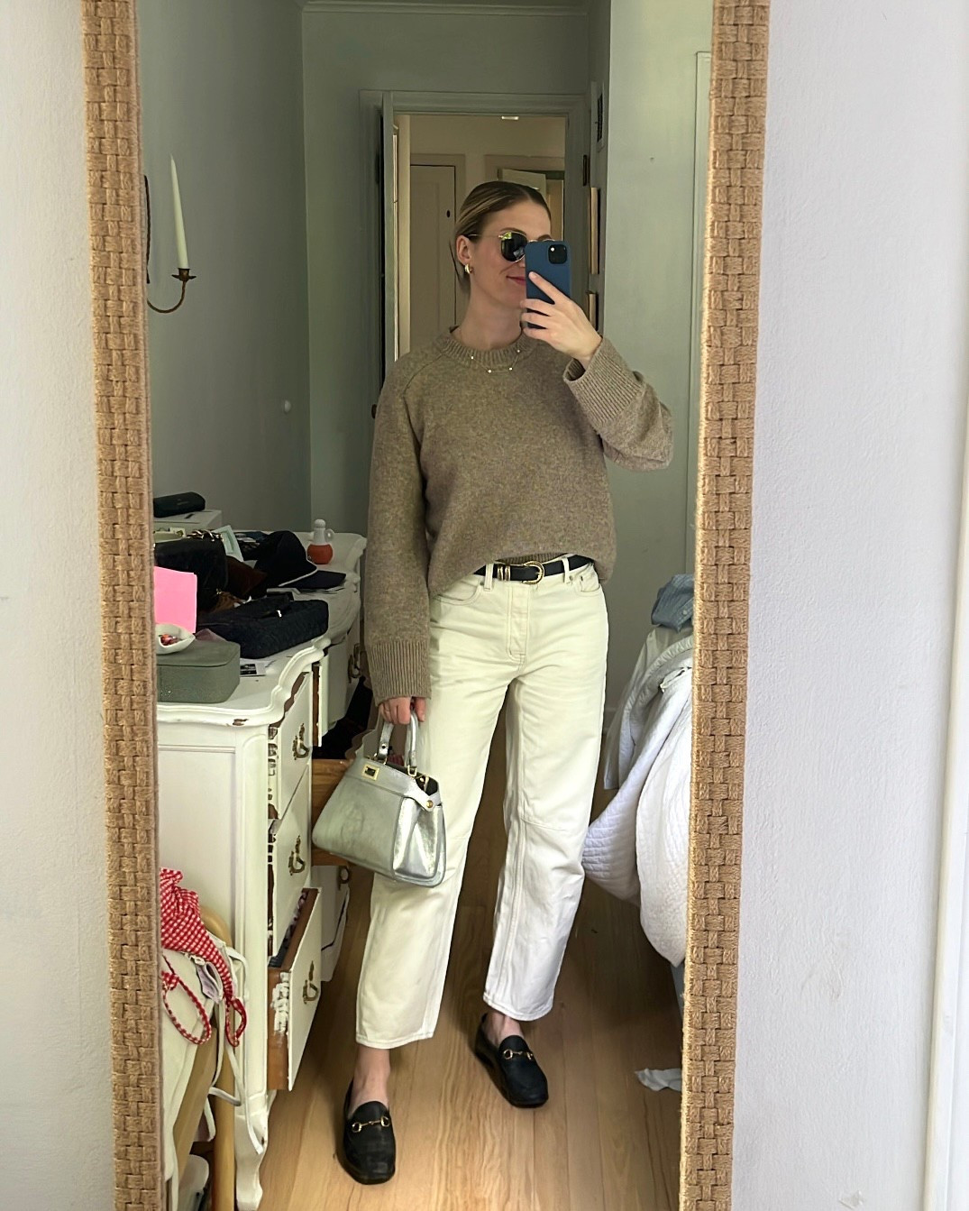 Outfit on sale! So glad I added these off-white barrel leg jeans to my wardrobe earlier this Spring because I’ve gotten SO much use out of them! Perfect for days like today when the cold temps want to stick around paired with a sweater but equally cute with a tank when it’s warmer! *Order TWO FULL SIZES DOWN - trust!!* 

Sweater also on sale and one I’ve worn a million times. Comes in tons of colors! 

And then the bag I get compliments on every time I use it 🫶🏻 

Madewell sale / Abercrombie sale / A&F sale / Spring outfit / transitional outfit / casual 


#LTKItBag #LTKSaleAlert #LTKSeasonal