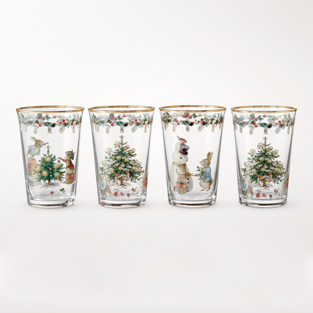 Peter Rabbit™ Christmas Tumblers, 9-oz, Set of 4 | Williams-Sonoma
