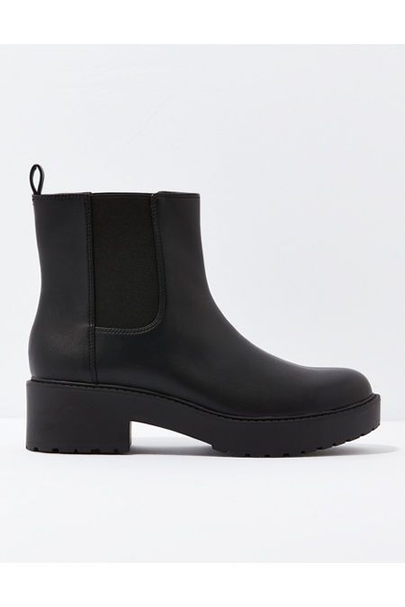 AE Lug Chelsea Boot Women's Black 9 1/2 | American Eagle Outfitters (US & CA)