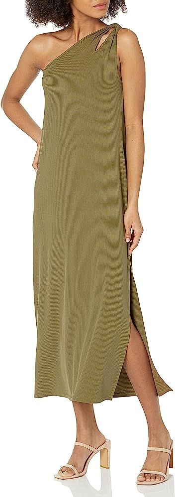 The Drop Women's Mickey Loose-fit One-Shoulder Cut-Out Rib Knit Maxi Dress | Amazon (US)