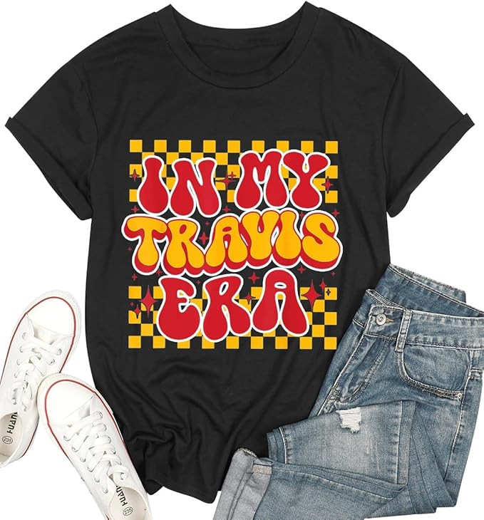 YLISA Womens Football Gameday Fans Shirt Game Day T-Shirt 2024 Super Bowl Cheifs Jersey Grewneck ... | Amazon (US)