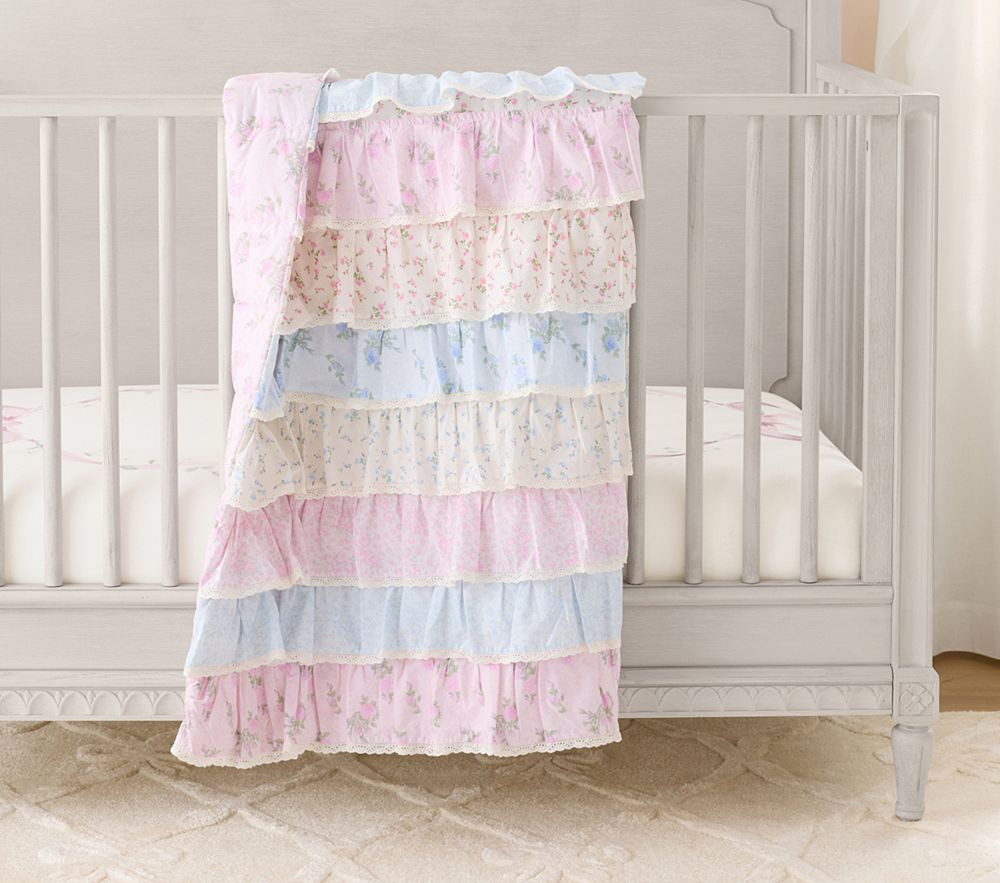 LoveShackFancy Prairie Ruffle Baby Quilt | Pottery Barn Kids
