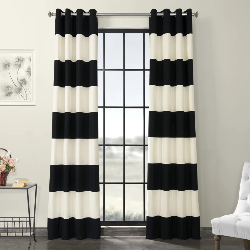 Mosely 100% Cotton Room Darkening Curtain Panel | Wayfair North America