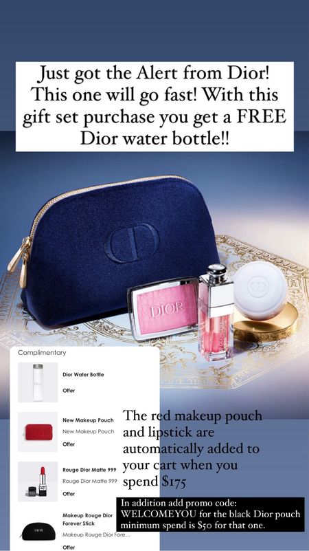 This one will go fast!! You get a FREE Dior water bottle with this gift set!!!! Grab it before it’s gone!!! NOTE: You have to be signed in to your Dior beauty account in order for the water bottle to be added to your cart. If you don’t have one it’s free to sign up!!!

#LTKSeasonal #LTKGiftGuide #LTKHoliday