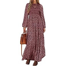 PRETTYGARDEN Fall Dresses Maxi Dress Long Dress | Amazon (US)