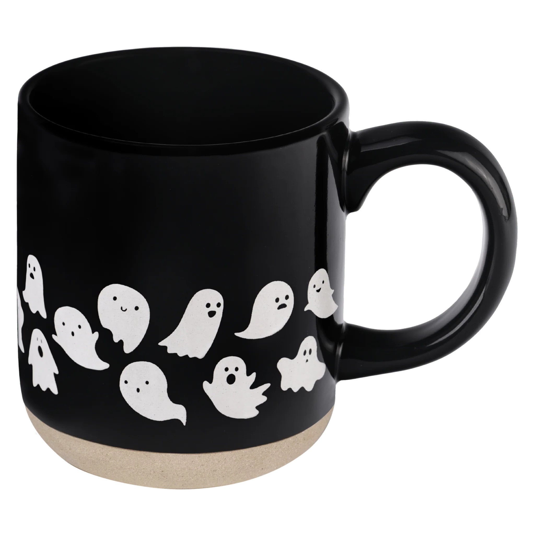 Ghosts 14oz. Black Stoneware Coffee Mug | Sweet Water Decor, LLC