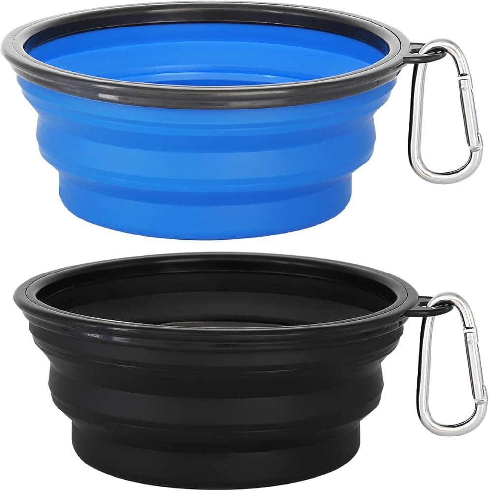 Kytely Large Collapsible Dog Bowls 2 Pack, 34oz Foldable Dog Travel Bowl, Portable Pet Water Food... | Amazon (US)