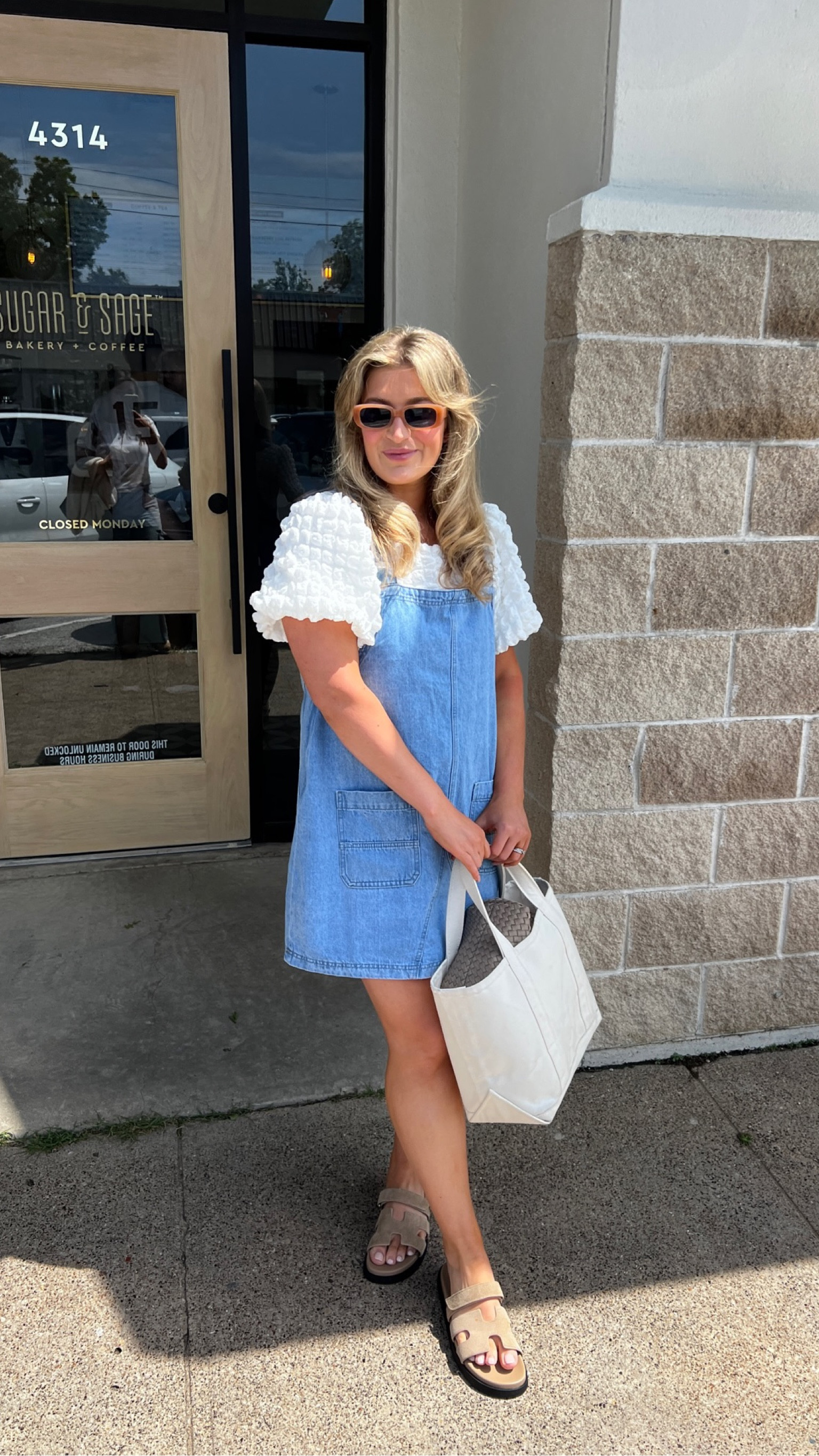 Summer outfit! This overall dress is such a staple every summer! Under $40

#LTKStyleTip #LTKFindsUnder50 #LTKFindsUnder100