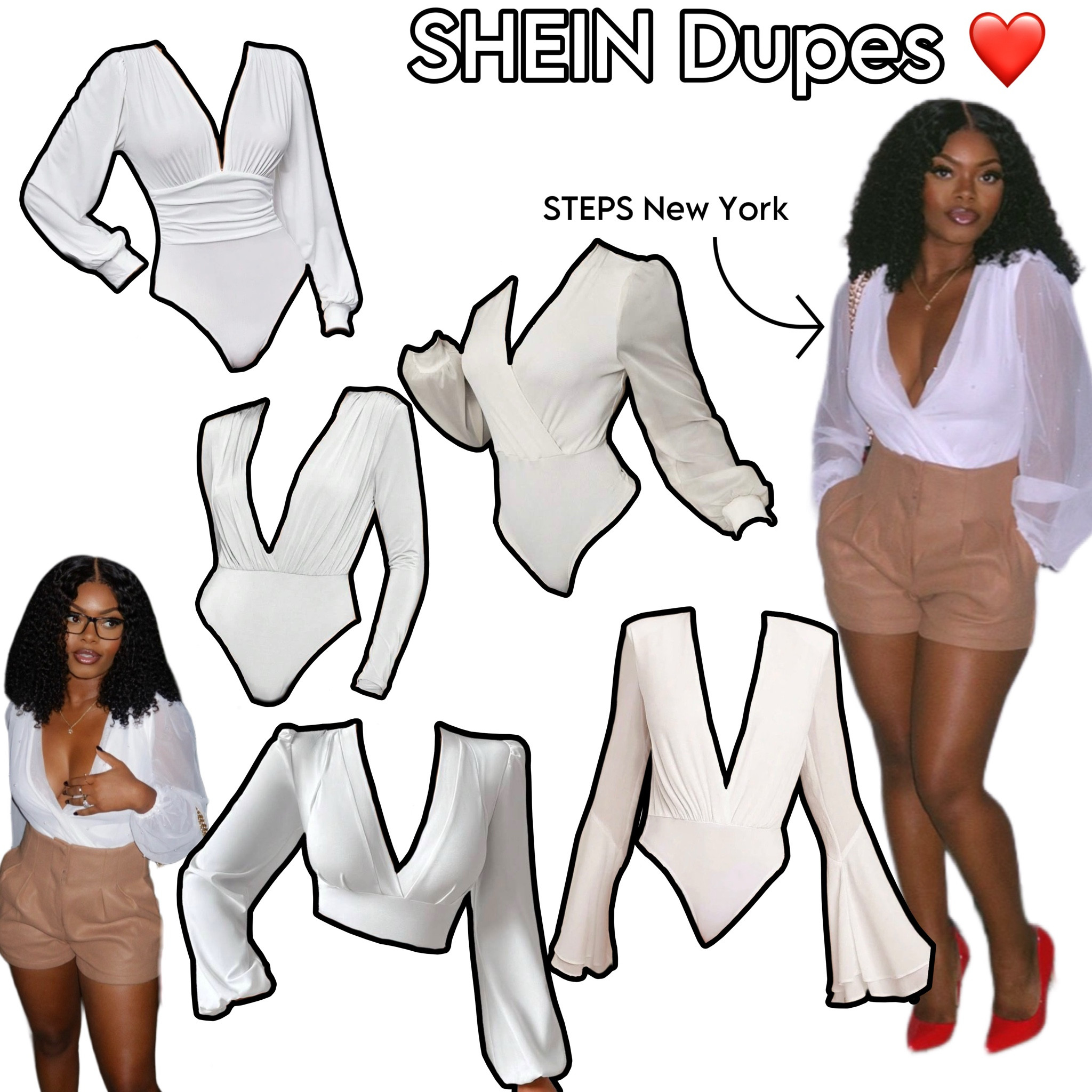 SHEIN dupes for my Pearl Deep V Neck Body Suit 

#LTKPetite #LTKMostLoved #LTKStyleTip