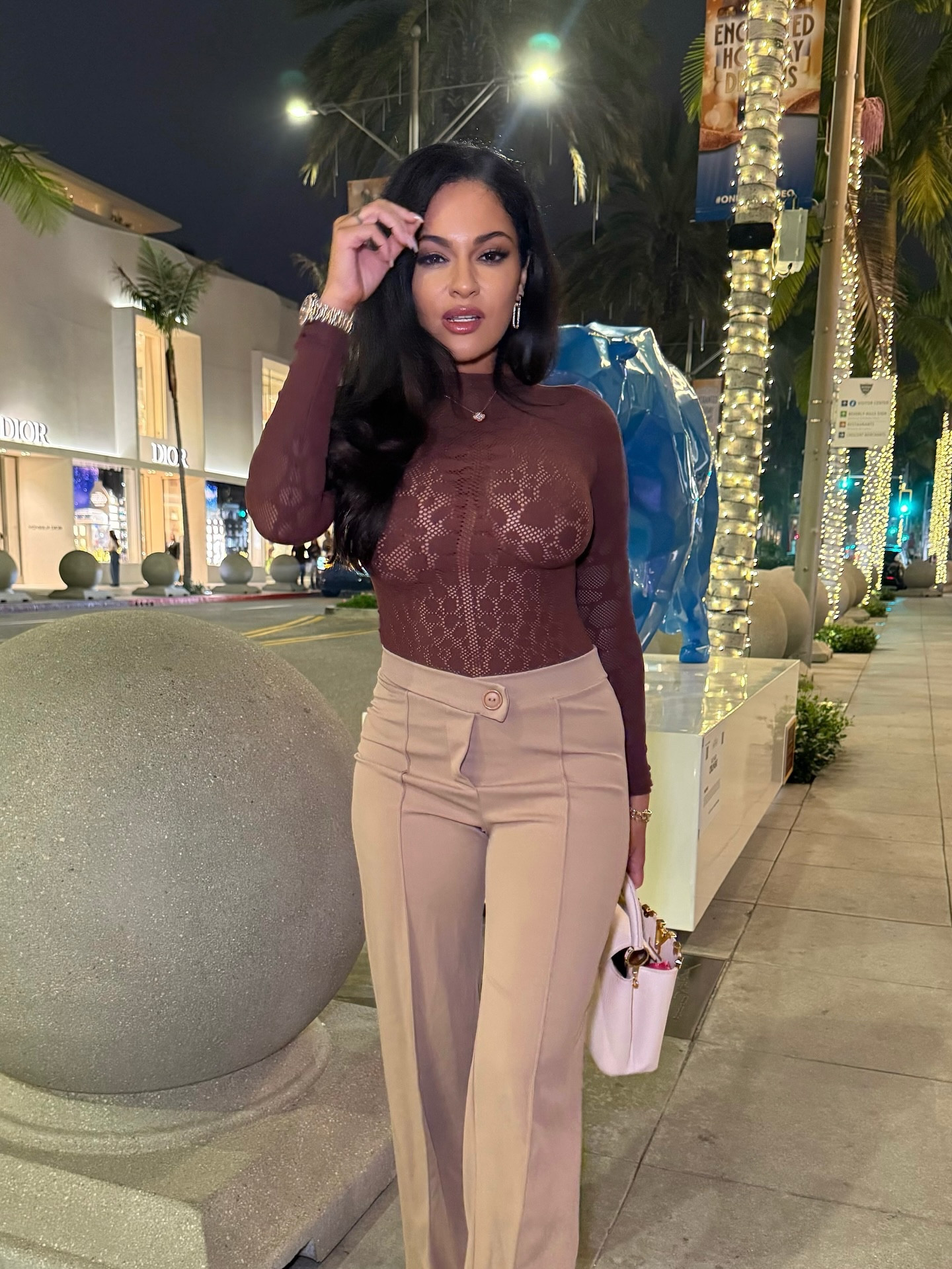 Neutral fall nights.
Brown mesh + wide-leg trousers = my kind of fall chic.

#LTKHoliday #LTKdayinmylife #LTKSeasonal