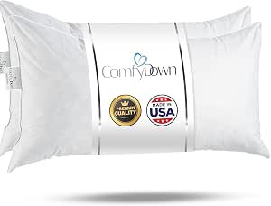 14x20 Decorative Throw Pillow Insert, Down and Feathers Fill, 100% Cotton Cover 233 Thread Count,... | Amazon (US)