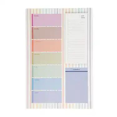 Vertical Colorful Repositionable Weekly Whiteboard and Notepad | Erin Condren | Erin Condren