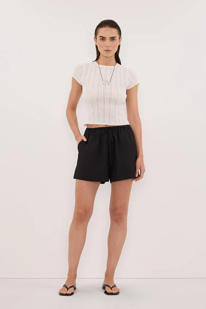 SOMMER BLACK POPLIN SHORT | DISSH