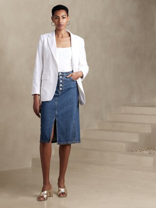 Denim Midi Skirt | Banana Republic Factory