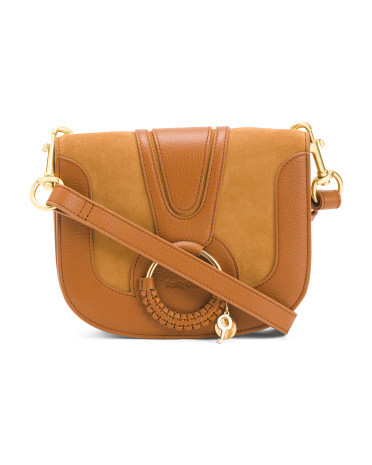 Leather Hana Flap Over Crossbody With Round Hardware | TJ Maxx