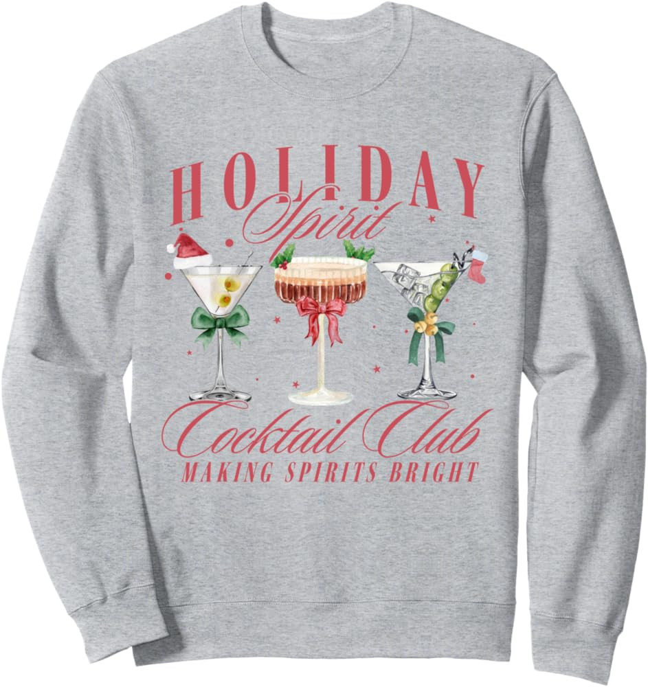 Holiday Spirit Cocktail Club Espresso Martini Christmas Sweatshirt | Amazon (US)