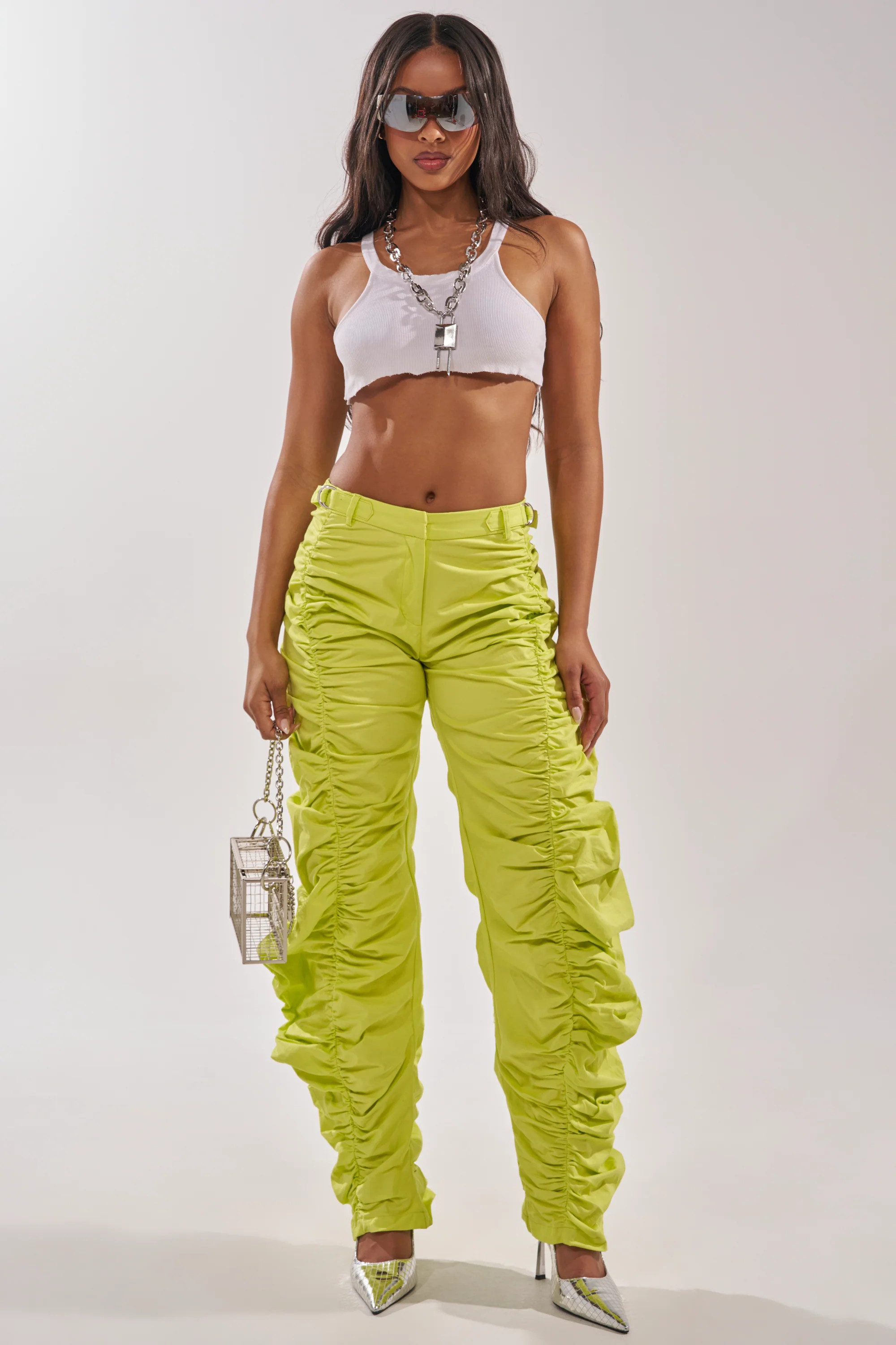 NOT IN THE MOOD RUCHED TROUSER | AKIRA