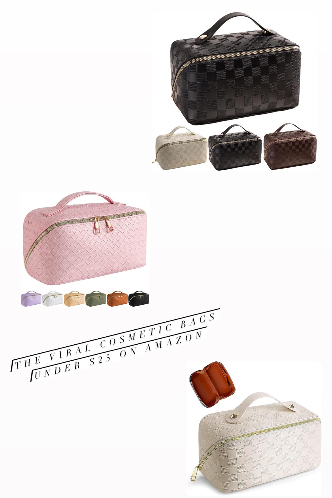  BIVIZKU Large Capacity Makeup Bags Portable Travel