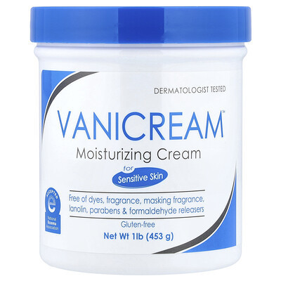 Vanicream, Moisturizing Cream, For Sensitive Skin, Fragrance Free, 1 lb (453 g) | iHerb