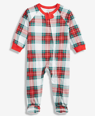Baby Merry Plaid Cotton Coverall, Macy's Exclusive | Macy's