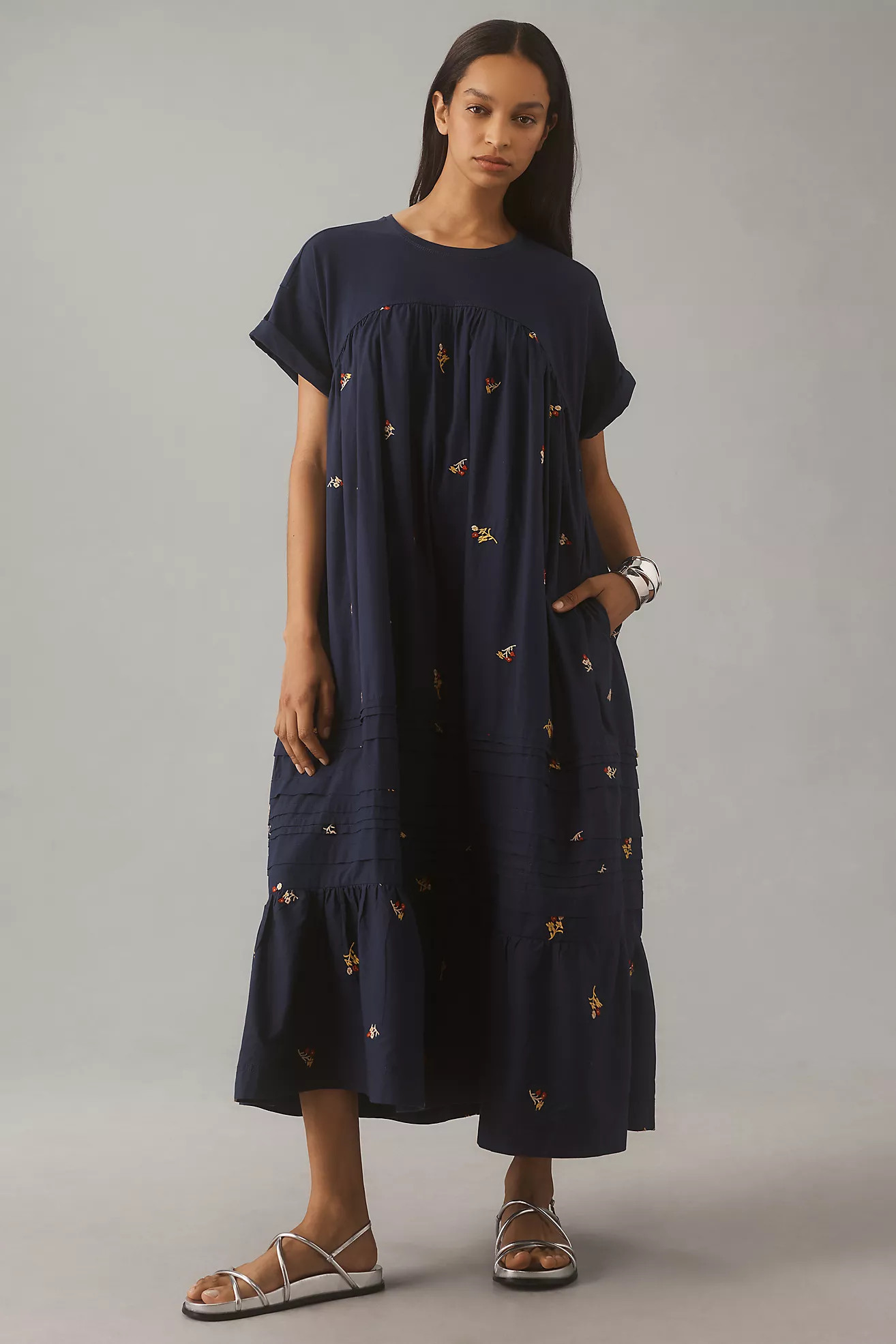 Pilcro Short-Sleeve T-Shirt Midi Dress | Anthropologie (US)