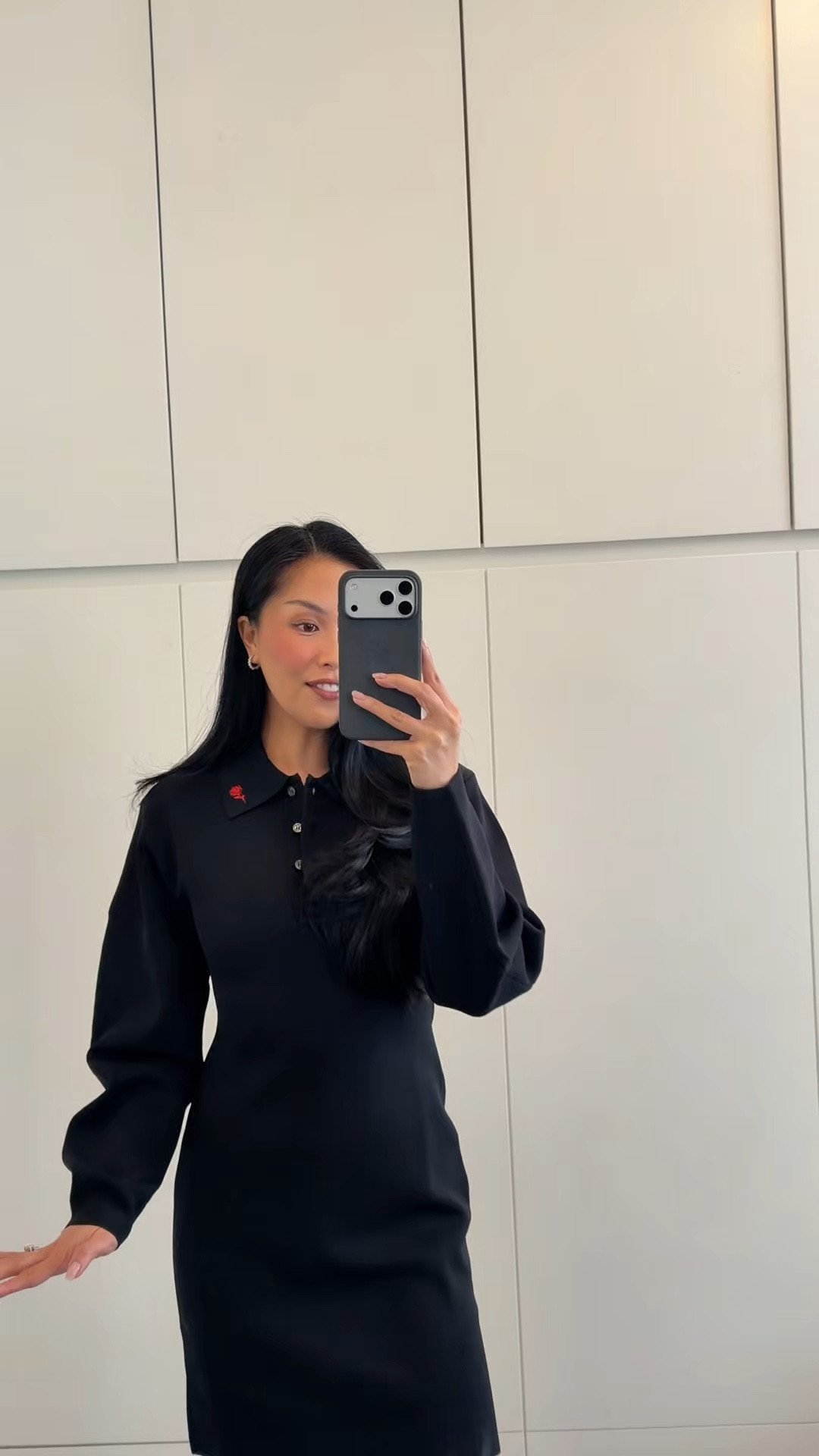 The most flattering polo dress with a rose embroidery on the collar and slight shoulder pads to give the dress more shape. The stress was truly so well thought out I’m wearing it in a small 🖤￼￼

#LTKTravel #LTKgrwm #LTKootd