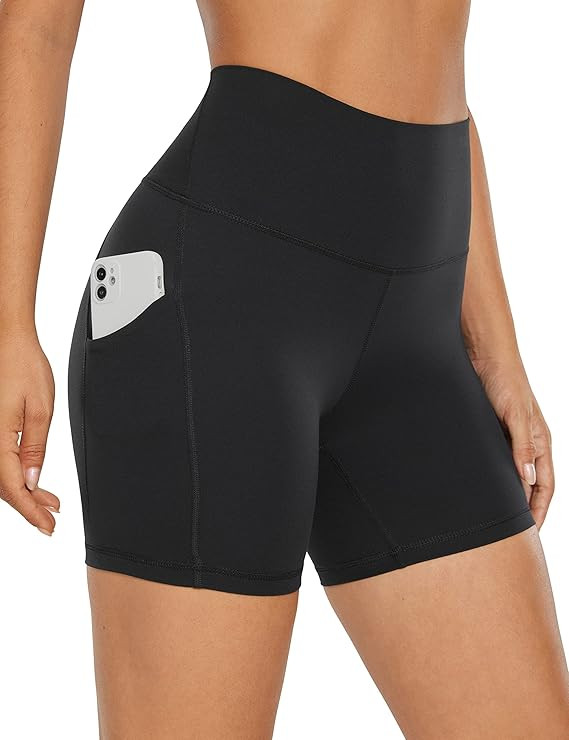 CRZ YOGA Womens Butterluxe Biker Shorts with Pockets 3'' / 5'' / 8'' - High Waisted Volleyball Wo... | Amazon (US)