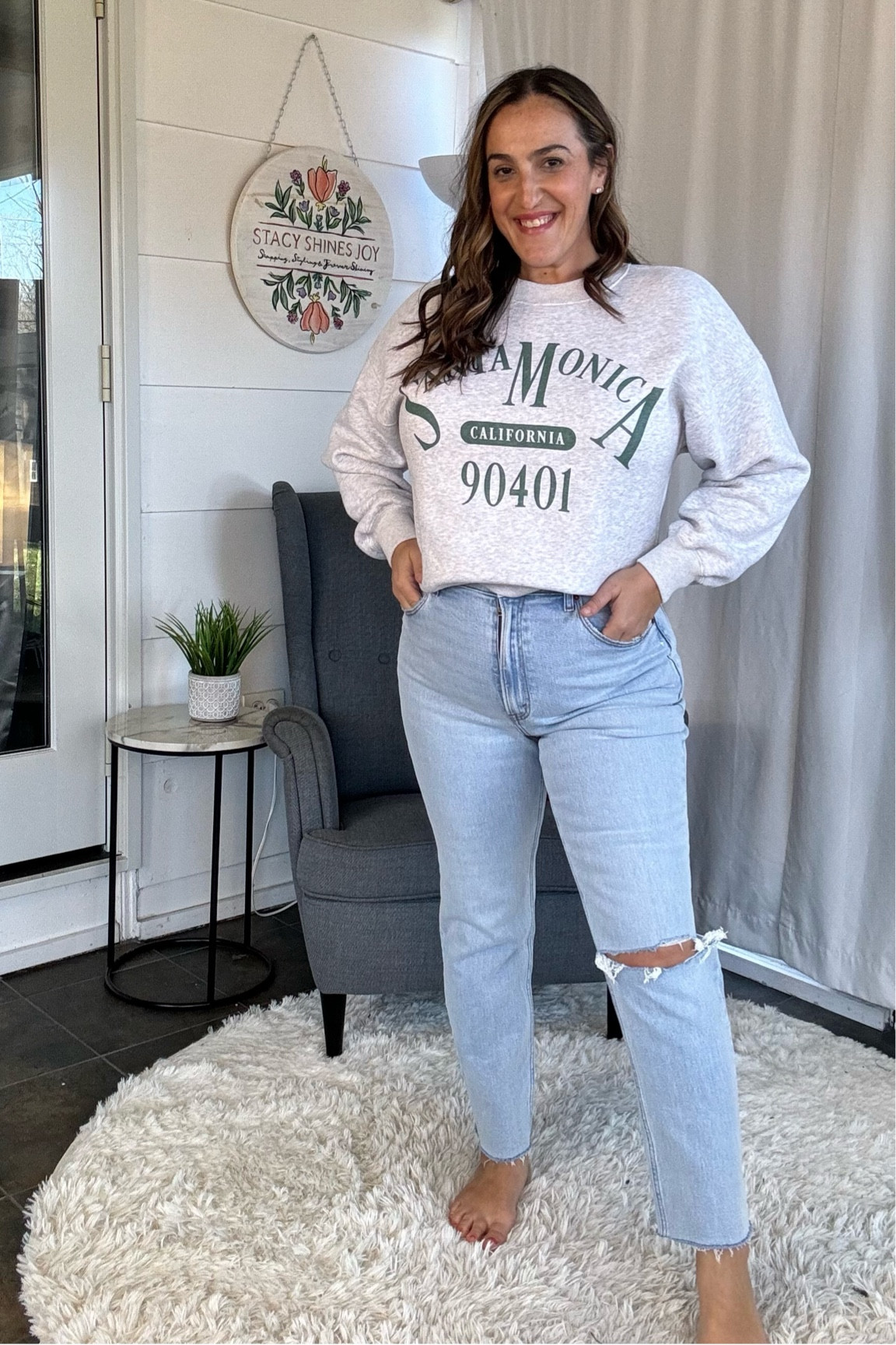 Love these jeans! I’m in true size in the curve love! This is a size down in the sweatshirt, I’d prefer a large.

#LTKmidsize #LTKover40 #LTKstyletip