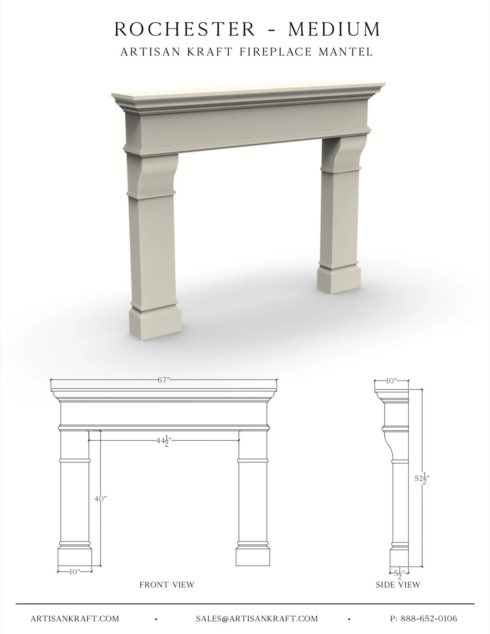 Rochester Cast Stone Fireplace Mantel Surround - Etsy | Etsy (US)