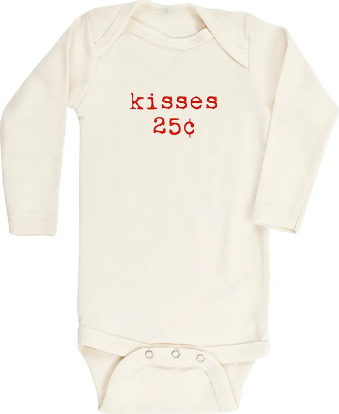 Tenth & Pine Kisses Long Sleeve Organic Cotton Bodysuit | Nordstrom | Nordstrom