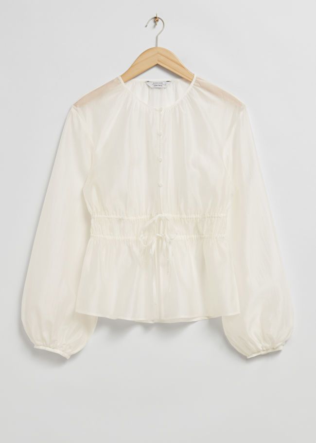 Drawstring Waist Blouson Sleeve Blouse | & Other Stories (EU + UK)