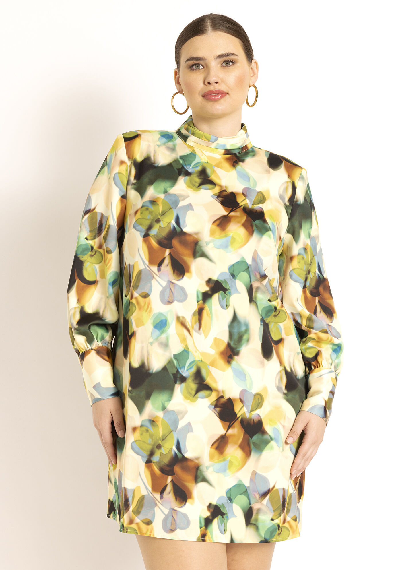 Bishop Sleeve Mini Dress | Eloquii
