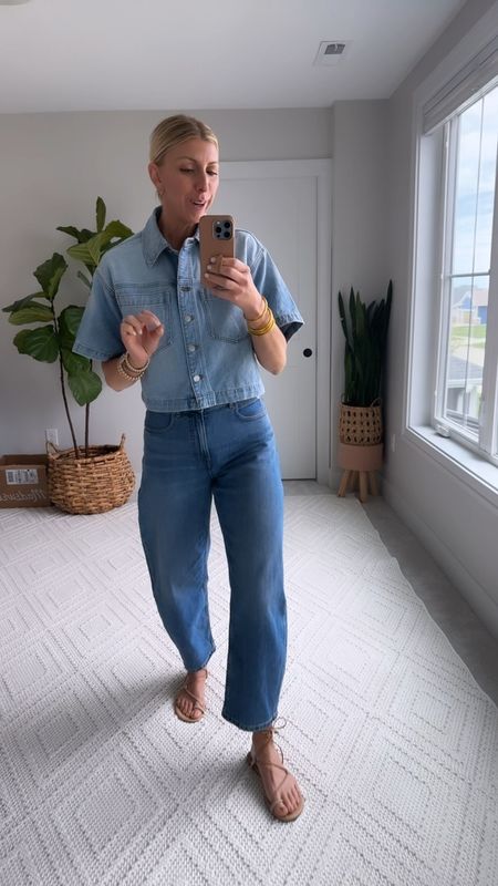 Denim on denim is my easy, elevated look for everyday!! It’s practical and comfortable, but looks pull together! I can’t get enough of these amazing curvy jeans. They have some stretch and are so figure flattering.

Wearing my true size 27 in the 29 inch in the scene length 

#LTKVideo #LTKxMadewell #LTKOver40