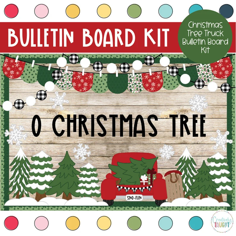 Christmas Tree Truck Christmas Bulletin Board Kit - Etsy | Etsy (US)