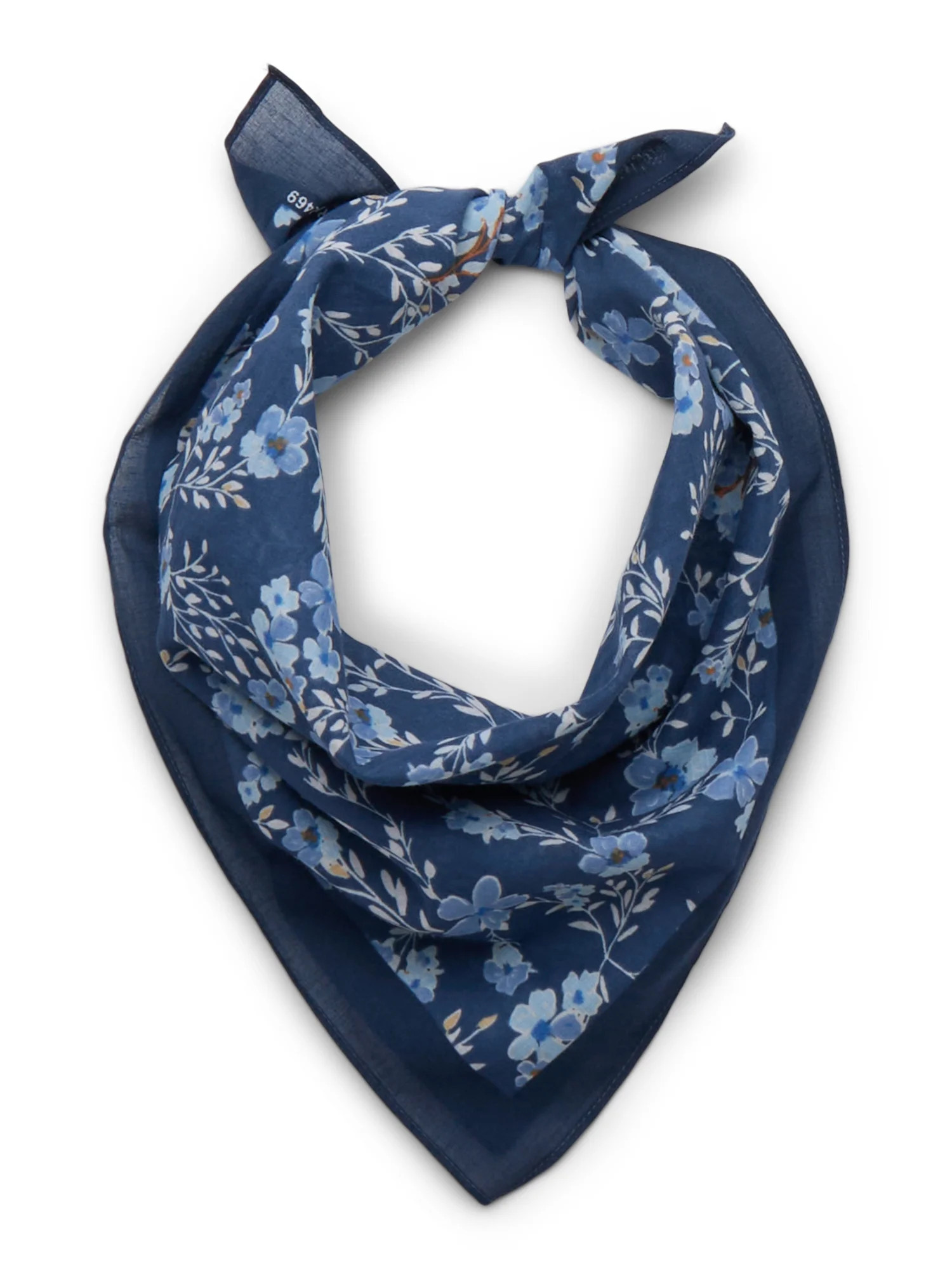 Time and Tru Women's Ditsy Floral Bandana, One Size, Blue Multi | Walmart (US)