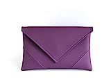 Bridesmaid Clutch Handemade Purple Clutch Purse Bridesmaid Gift For Her Wedding Clutch Bag Vegan Lea | Amazon (US)