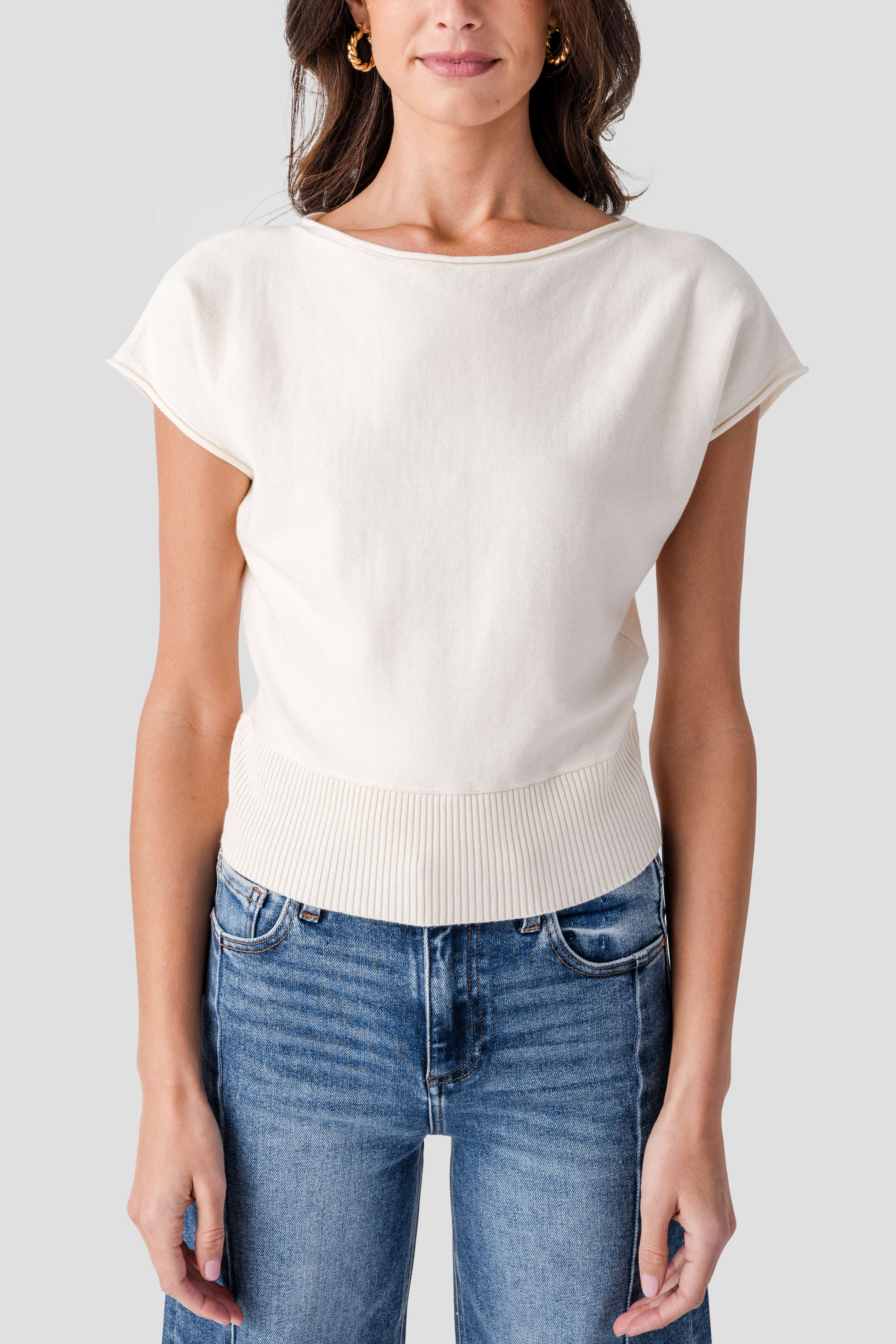 Raisonnel Cap Sleeve Knit Top | Social Threads