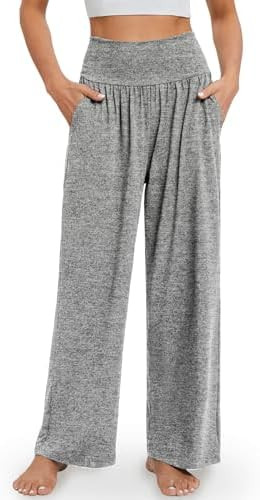 Gracyoga Wide Leg Yoga Pants for Women Casual Loose Cozy Sweatpants High Waisted Lounge Pajama Fl... | Amazon (US)