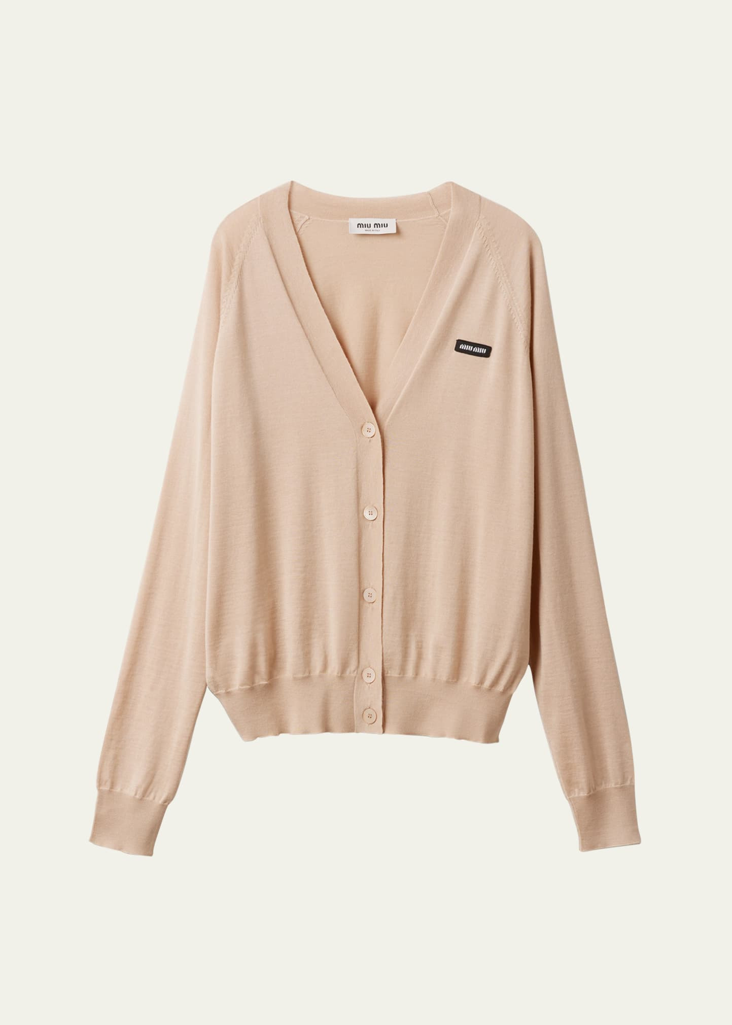 Logo Patch Cashmere Cardigan | Bergdorf Goodman