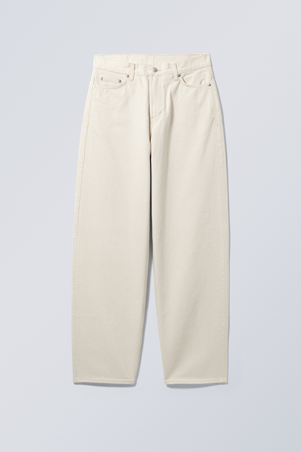 Rail Mid Loose Straight Jeans - Off-white - Weekday AT | Weekday
