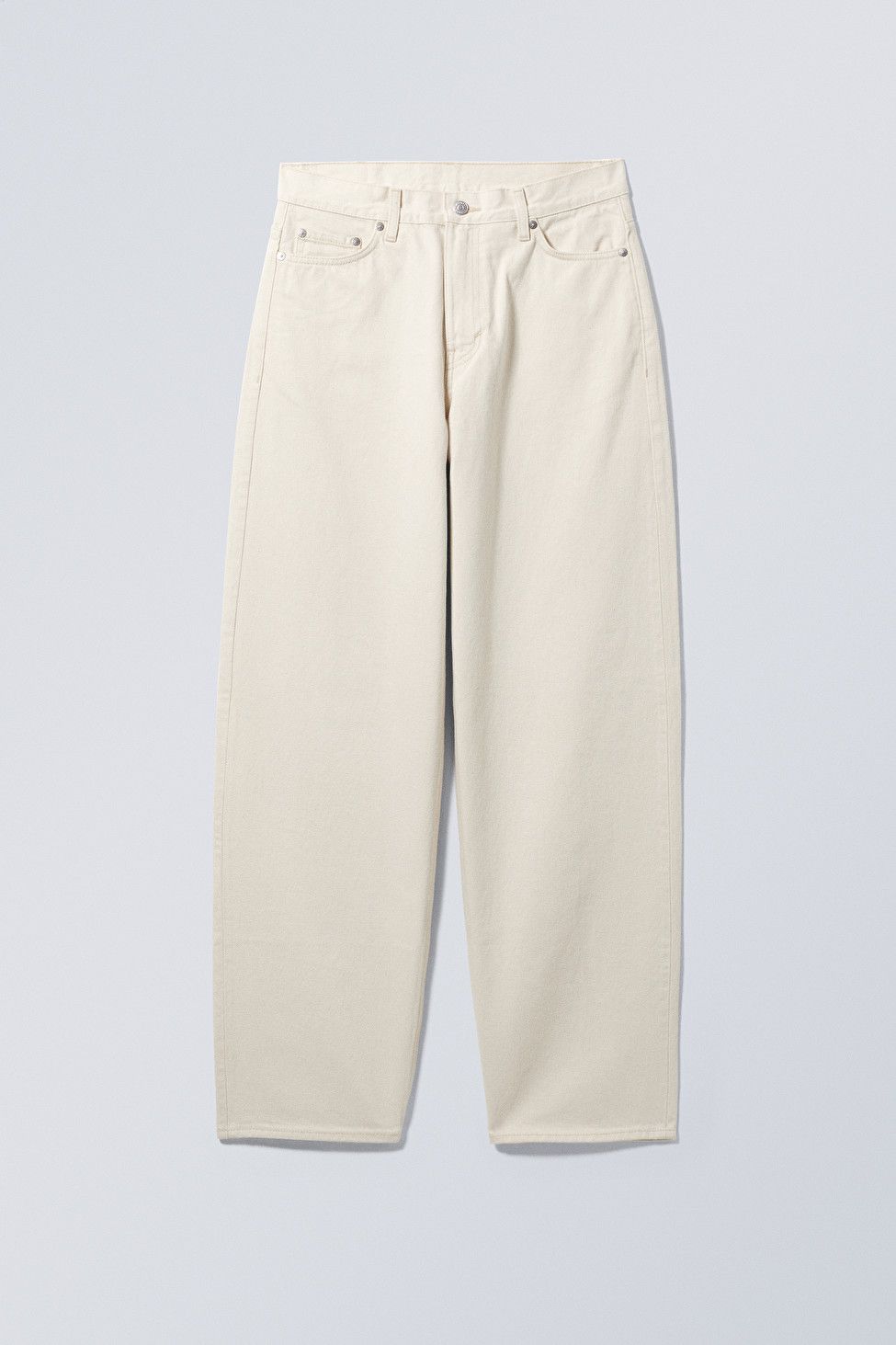 Rail Mid Loose Straight Jeans - Off-white - Weekday AT | Weekday
