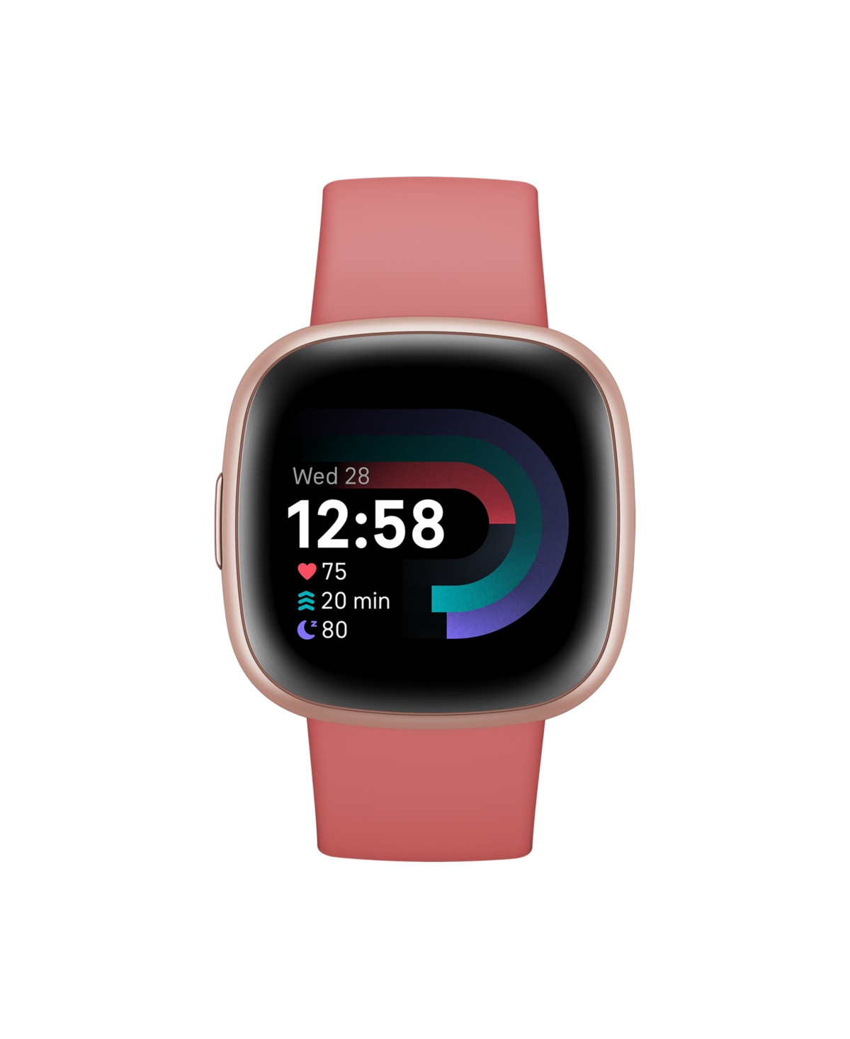 Fitbit Versa 4 Pink Sand Copper Rose Smartwatch, 39mm - Pink Sand, Copper Rose | Macy's