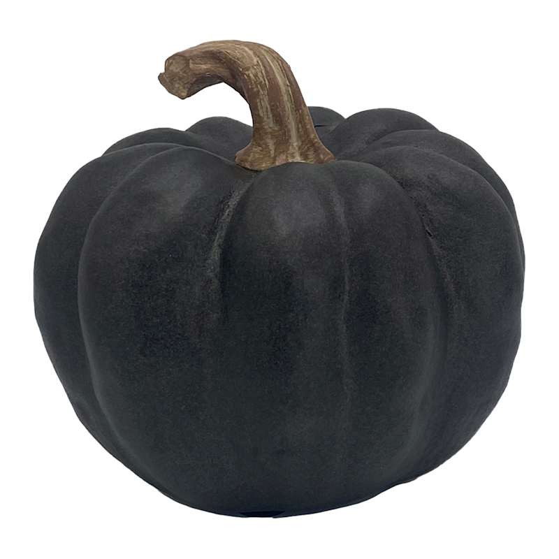 Black Resin Pumpkin, 4.5" | At Home