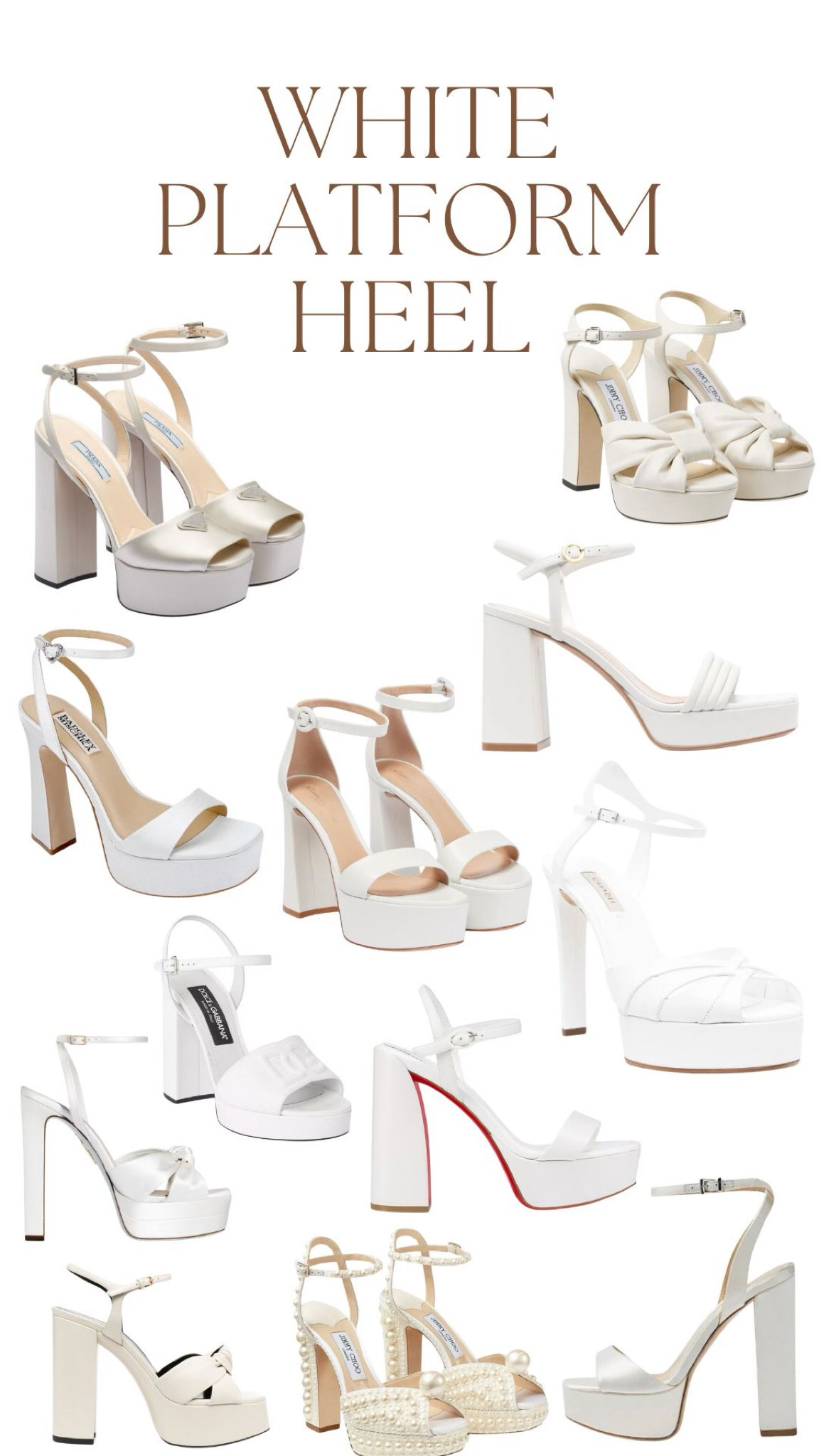 White platform bridal heels to give you some comfort down the aisle! 🤍

#LTKstyletip #LTKwedding #LTKshoecrush