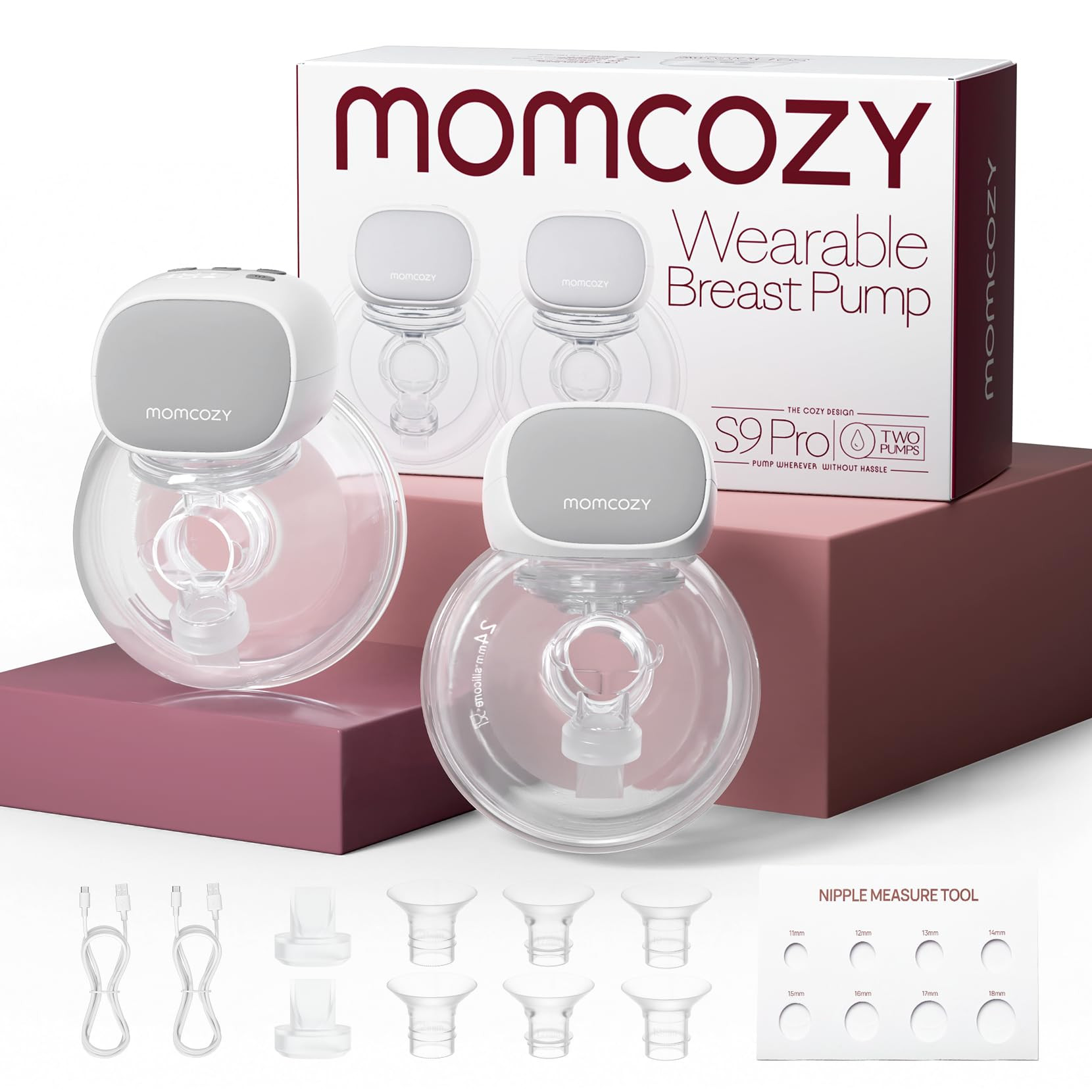 Momcozy S9 Pro Upgraded Wearable Breast Pump, Hands-Free Design with Extended Battery Life & LED ... | Amazon (US)