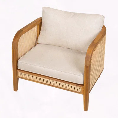 Wicker Outdoor Patio Arm Chair Cushioned Design | Wayfair North America