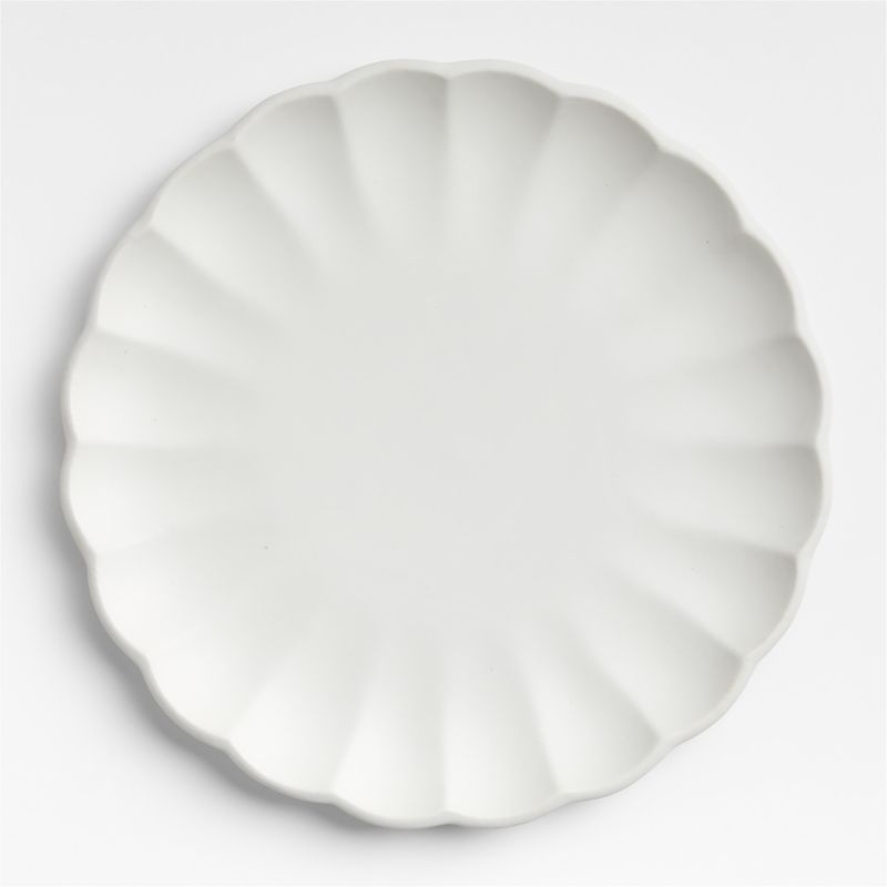 Daisy 13" Cream Stoneware Platter by Leanne Ford | Crate & Barrel | Crate & Barrel
