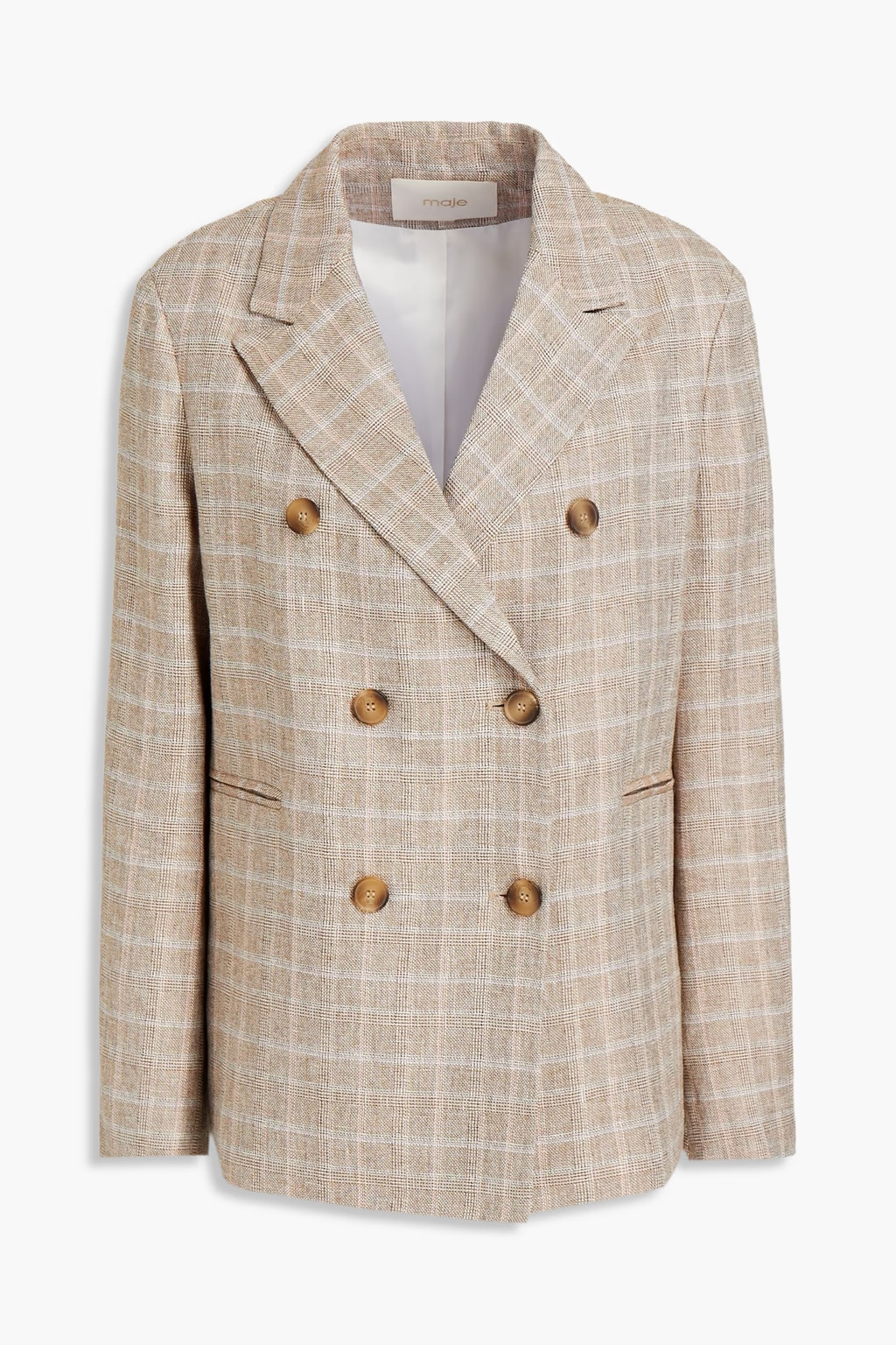 Vitrus double-breasted checked woven blazer | The Outnet (UK and Europe)