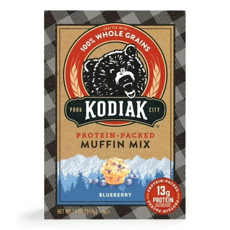 Kodiak Protein-Packed Blueberry Muffin Mix, 14 oz Box | Walmart (US)