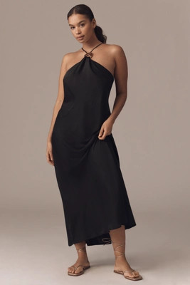 By Anthropologie Halter Slip Midi Dress | Anthropologie (US)